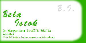 bela istok business card